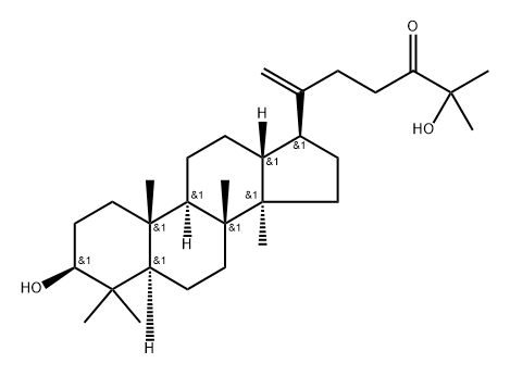 3β,25-Dihydroxy-5α-dammar-20-en-24-one Struktur