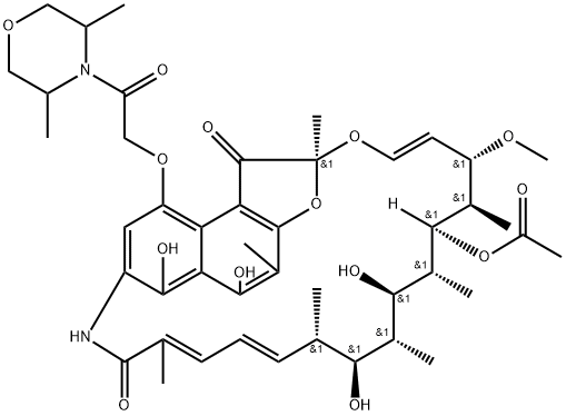 4-O-[2-(3,5-Dimethyl-4-morpholinyl)-2-oxoethyl]rifamycin Struktur