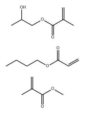 2-Propenoic acid, 2-methyl-, 2-hydroxypropyl ester, polymer with butyl 2-propenoate and methyl 2-methyl-2-propenoate Struktur