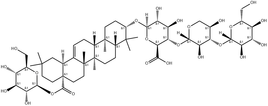 楤木皂苷C, 55446-15-6, 结构式