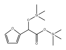 α-(Trimethylsiloxy)-2-furanacetic acid trimethylsilyl ester Struktur