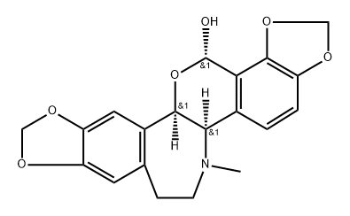 2,3:10,11-Bis(methylenedioxy)-16-methylrheadan-8β-ol 结构式