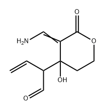 3-(Aminomethylene)tetrahydro-4-hydroxy-2-oxo-α-vinyl-2H-pyran-4-acetaldehyde Structure