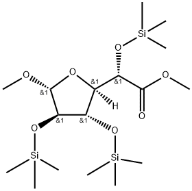 Methyl 2-O,3-O,5-O-tris(trimethylsilyl)-β-D-galactofuranosiduronic acid methyl ester Structure