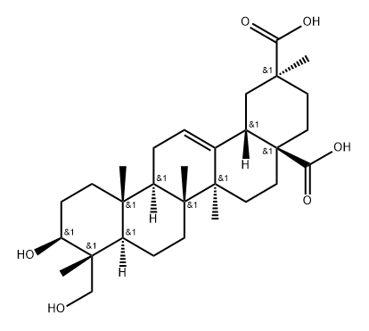 3β,23-Dihydroxyolean-12-ene-28,30-dioic acid Struktur
