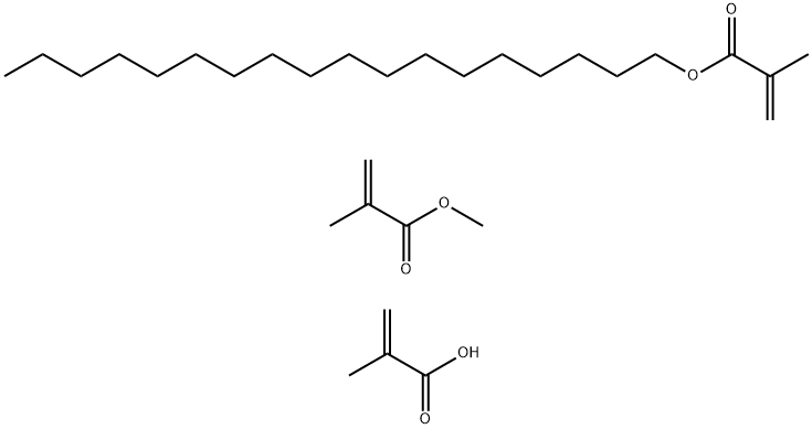 2-Propenoic acid, 2-methyl-, polymer with methyl 2-methyl-2-propenoate and octadecyl 2-methyl-2-propenoate Struktur