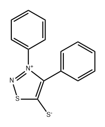 5-Thiolato-3,4-diphenyl-1,2,3-thiadiazol-3-ium Struktur
