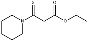 1-Piperidinepropanoic  acid,  -bta--thioxo-,  ethyl  ester Struktur