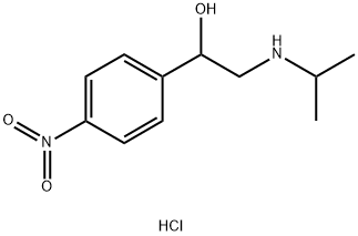 rac-(R*)-α-[(イソプロピルアミノ)メチル]-4-ニトロベンゼンメタノール・塩酸塩 化学構造式