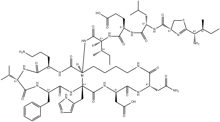 バシトラシンB1 化学構造式