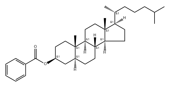 安息香酸5α-コレスタン-3β-イル 化学構造式