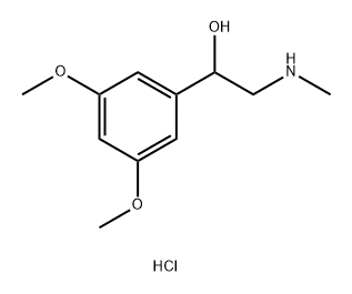 3,5-ジメトキシ-α-[(メチルアミノ)メチル]ベンゼンメタノール·塩酸塩 化学構造式