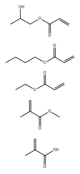 2-Propenoic acid, 2-methyl-, polymer with butyl 2-propenoate, ethyl 2-propenoate, 2-hydroxypropyl 2-propenoate and methyl 2-methyl-2-propenoate Structure