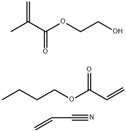 2-Propenoic acid, 2-methyl-,2-hydroxyethyl ester, polymer with butyl 2-propenoate and 2-propenenitrile Structure