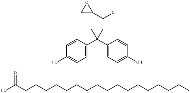 4,4'-(异亚丙基)双酚与氯甲基环氧乙烷和十八酸酯的聚合物 结构式