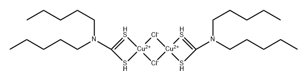 Copper, di-.mu.-chlorobis(dipentylcarbamodithioato-S,S)di- Structure