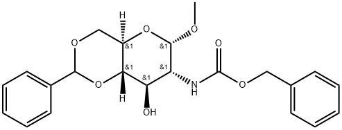 Methyl-2-deoxy-2-[[(phenylmethoxy)carbonyl]amino]-4,6-O-(phenylmethylene)-alpha-D-glucopyranoside 结构式