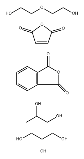 1,3-isobenzofurandione, polymer with 2,5-furandione,2,2'-oxybis[ethanol], 1,2-propanediol and 1,2,3-propanetriol Structure