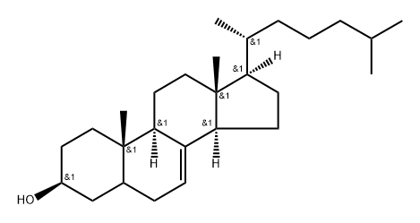 Cholest-7-en-3β-ol 结构式