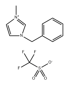 1-苄基-3-甲基咪唑三氟甲磺酸 结构式