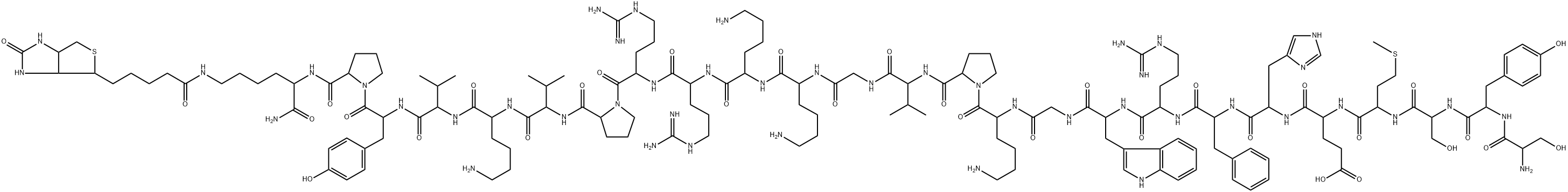 ビオチニルコルチコトロピン 化学構造式