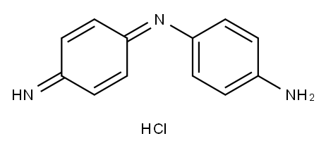 N-(4-イミノ-2,5-シクロヘキサジエン-1-イリデン)-1,4-ベンゼンジアミン·塩酸塩 化学構造式