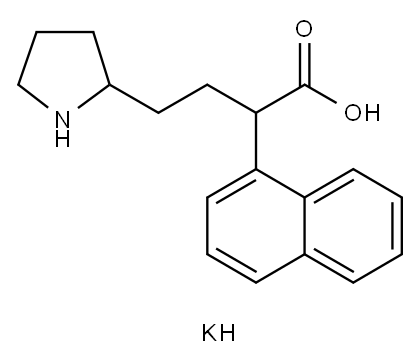 α-[2-(2-Pyrrolidinyl)ethyl]-1-naphthaleneacetic acid potassium salt Structure