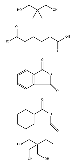 己二酸单体与2,2-二甲基-1,3-丙二醇、2-乙基-2-羟甲基)-1,3-丙二醇、六氢-1,3-异苯并呋喃二酮和异苯并呋喃二酮的聚合物 结构式