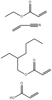 2-Propenoic acid polymer with 2-ethylhexyl 2-propenoate, ethyl 2-propenoate and 2-propenenitrile 结构式