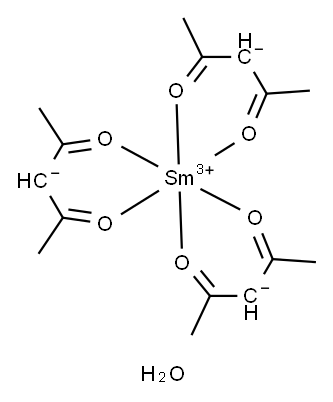 乙酰丙酮钐(III)水合物, 64438-53-5, 结构式