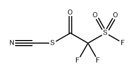 Ethanethioic acid, difluoro(fluorosulfonyl)-, anhydrosulfide with thiocyanic acid Struktur