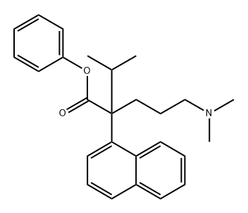 α-[3-(Dimethylamino)propyl]-α-(1-methylethyl)-1-naphthaleneacetic acid phenyl ester Structure