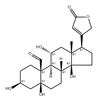 3β,5,11α,14-Tetrahydroxy-19-oxo-5β-card-20(22)-enolide 结构式