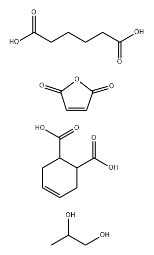 4-Cyclohexene-1,2-dicarboxylic acid, polymer with 2,5-furandione, hexa nedioic acid and 1,2-propanediol 结构式