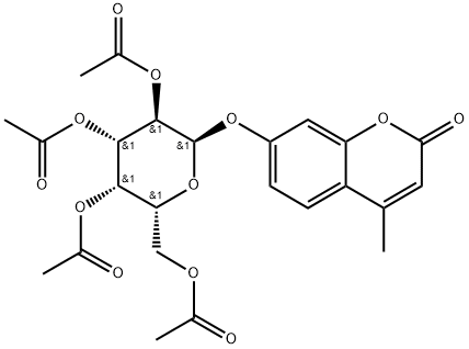 4-Methyl-7-[(2,3,4,6-tetra-O-acetyl-α-D-galactopyranosyl)oxy]-2H-1-benzopyran-2-on Structure