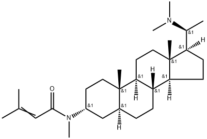 N-[(20S)-20-(Dimethylamino)-5α-pregnan-3α-yl]-N,3-dimethyl-2-butenamide Struktur