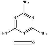 1,3,5-三嗪-2,4,6-三胺与丁基化甲醛的聚合物, 68002-25-5, 结构式
