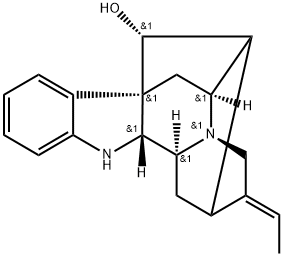 (17R,19E)-19,20-ジデヒドロ-1-デメチルアジュマラン-17-オール 化学構造式
