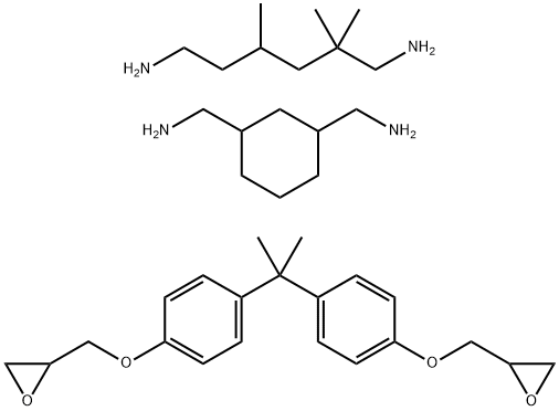 1,3-Cyclohexanedimethanamine, polymer with 2,2-(1-methylethylidene)bis(4,1-phenyleneoxymethylene)bisoxirane and 2,2,4-trimethyl-1,6-hexanediamine 结构式