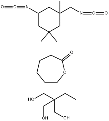 2-Oxepanone, polymer with 2-ethyl-2-(hydroxymethyl)-1,3-propanediol and 5-isocyanato-1-(isocyanatomethyl) -1,3,3-trimethylcyclohexane, isocyanate-terminated 结构式