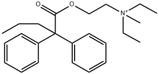 {2-[(2,2-ジフェニルペンタノイル)オキシ]エチル}ジエチルメチルアザニウム 化学構造式