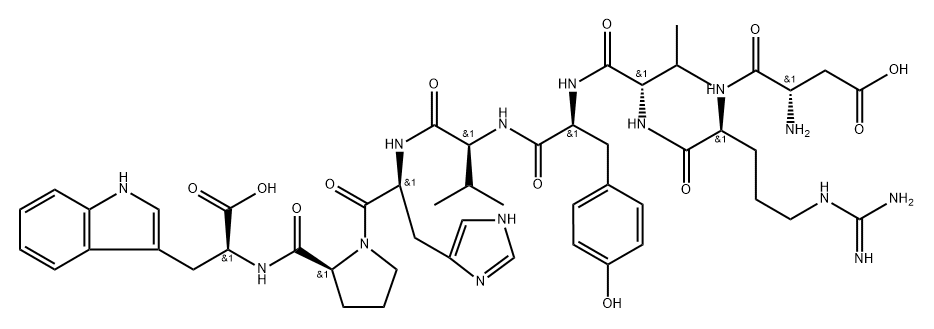 angiotensin II, Val(5)-Trp(8)- Structure