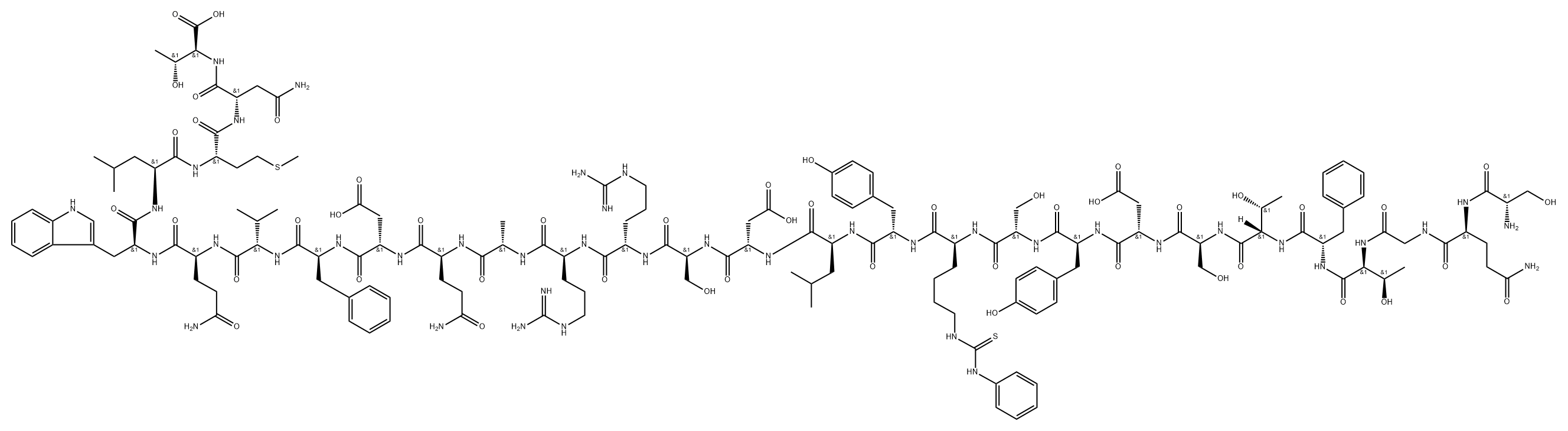 glucagon, des-His(1)-(N(epsilon)-phenylthiocarbamoyl-Lys(12))- Struktur