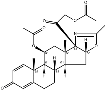 (11β,16β)-11,21-bis(acetyloxy)-2'-Methyl-5'H-pregna-1,4-dieno[17,16-d]oxazole-3,20-dione (Deflazacort IMpurity) Structure