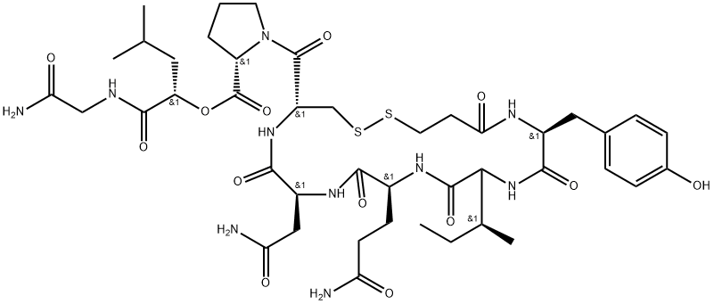 oxytocin, deamino-(8-alpha-hydroxyisocaproic acid)- Structure