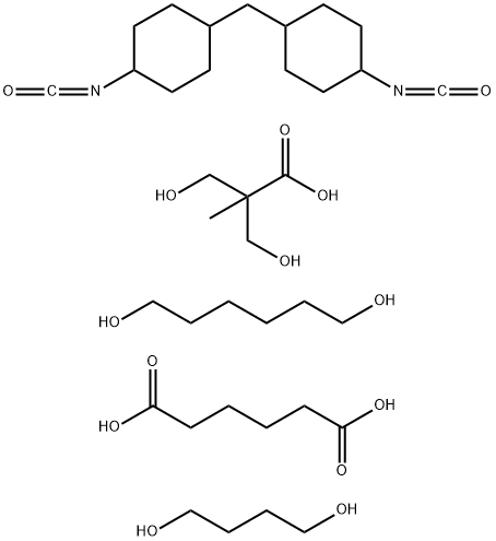 Hexanedioic acid, polymer with 1,4-butanediol, 1,6-hexanediol, 3-hydroxy-2-(hydroxymethyl)-2-methylpropanoic acid and 1,1-methylenebis4-isocyanatocyclohexane|己二酸与1,4-丁二醇、1,6-己二醇、3-羟基-2-(羟甲基)-2-甲基丙酸和1,1'-亚甲基双[4-异氰酸根合环己烷]的聚合物
