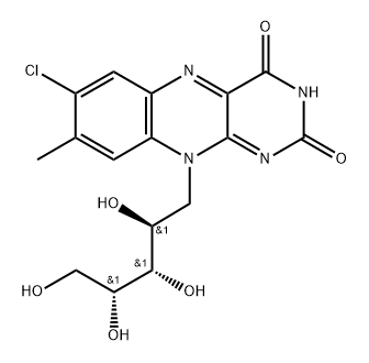 7-chloro-7-demethylriboflavin Structure