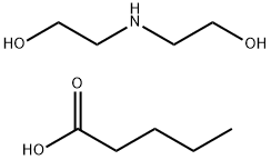 Pentanoic acid, 4,4-bis(.gamma.-.omega.-perfluoro-C8-20-alkyl)thio derivs., compds. with diethanolamine 结构式