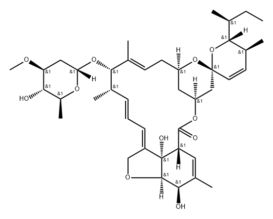 Avermectin B1a monosaccharide, 71831-09-9, 结构式