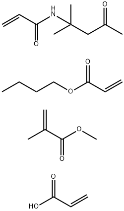 2-Propenoic acid, 2-methyl-, methyl ester, polymer with butyl 2-propenoate, N-(1,1-dimethyl-3-oxobutyl)-2-propenamide and 2-propenoic acid Struktur
